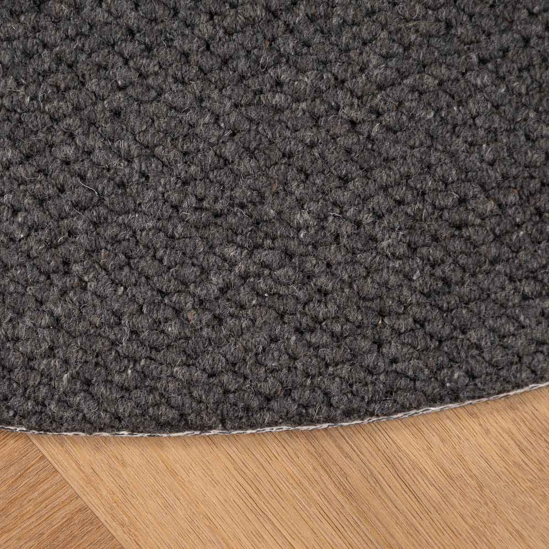 שטיח סווינג 01 אפור כהה עגול | Swing