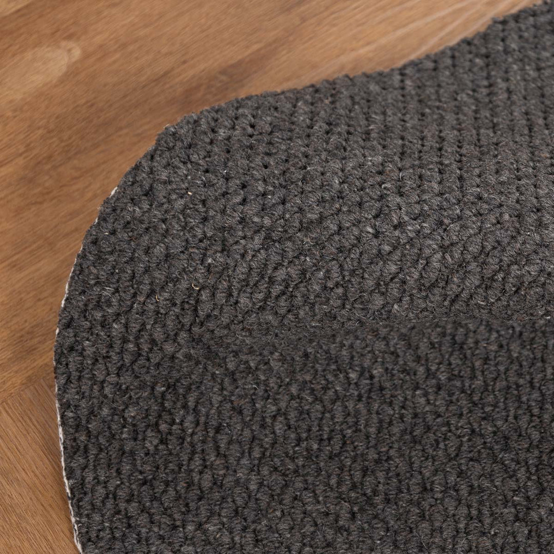 שטיח סווינג 01 אפור כהה עגול | Swing