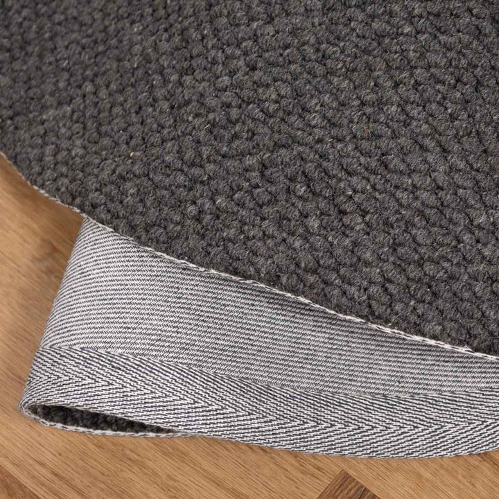 שטיח סווינג 01 אפור כהה עגול | Swing