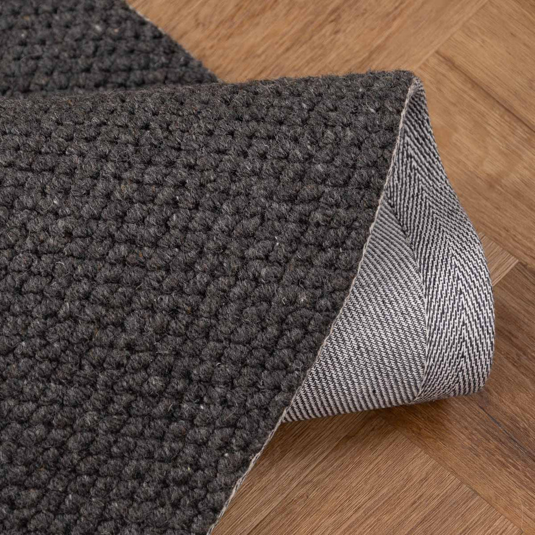 שטיח סווינג 01 אפור כהה עגול | Swing