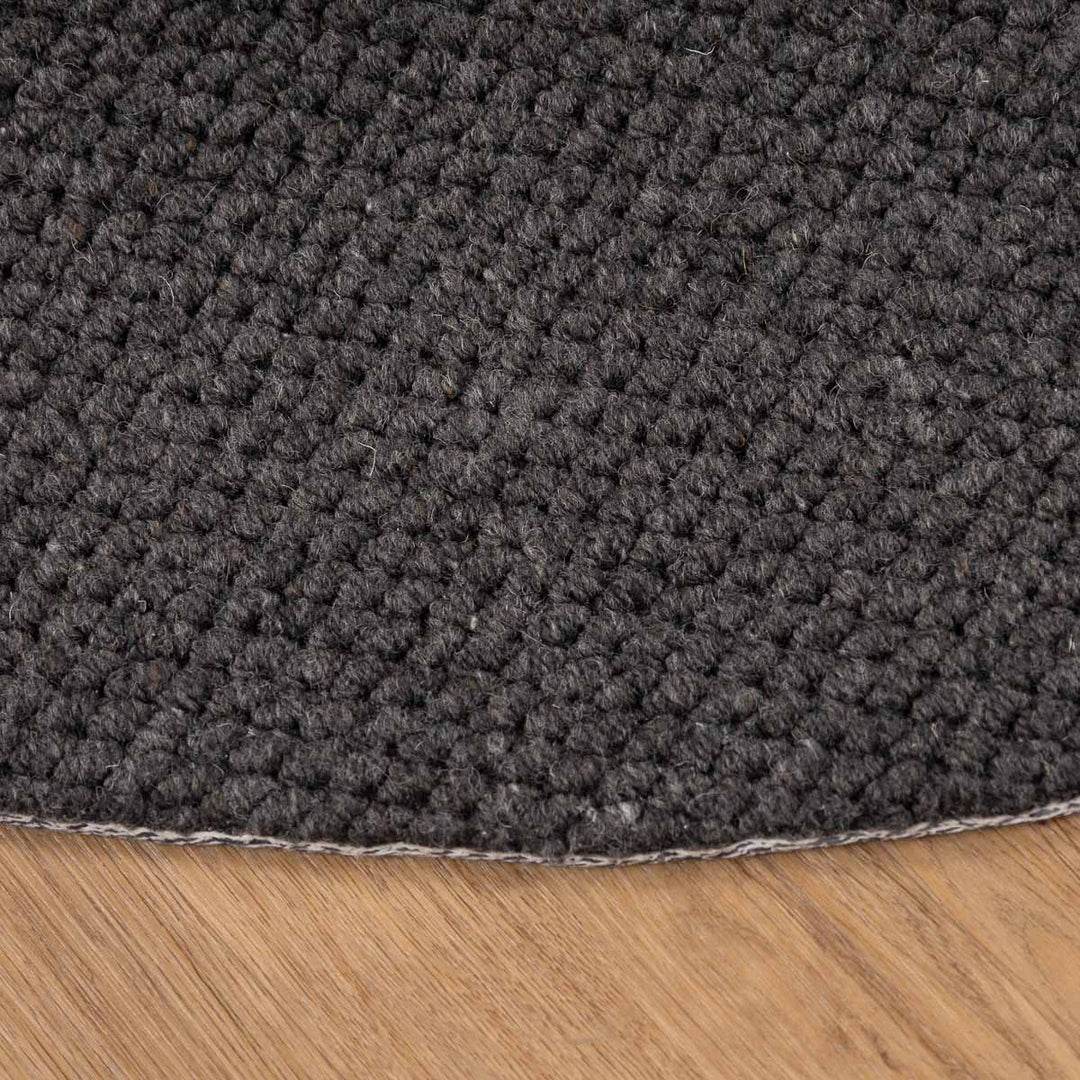 שטיח סווינג 01 אפור כהה עגול | Swing