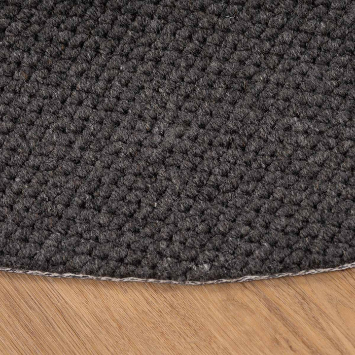 שטיח סווינג 01 אפור כהה עגול | Swing