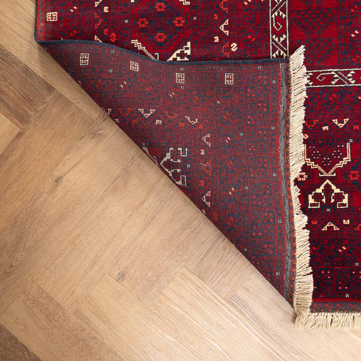 שטיח אפגנן קונדוז 00 אדום 242*166 | Afghan Kunduz Hand-Knotted