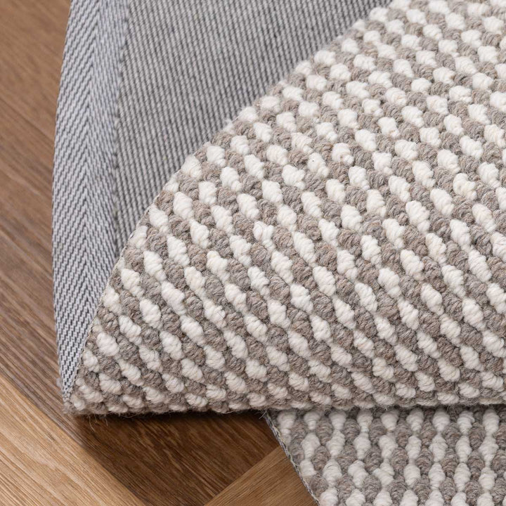 שטיח סווינג 01 אפור\קרם עגול | Swing