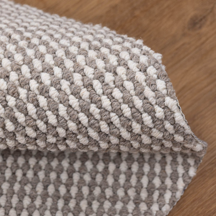 שטיח סווינג 01 אפור\קרם עגול | Swing