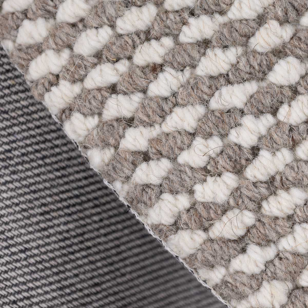 שטיח סווינג 01 אפור\קרם עגול | Swing