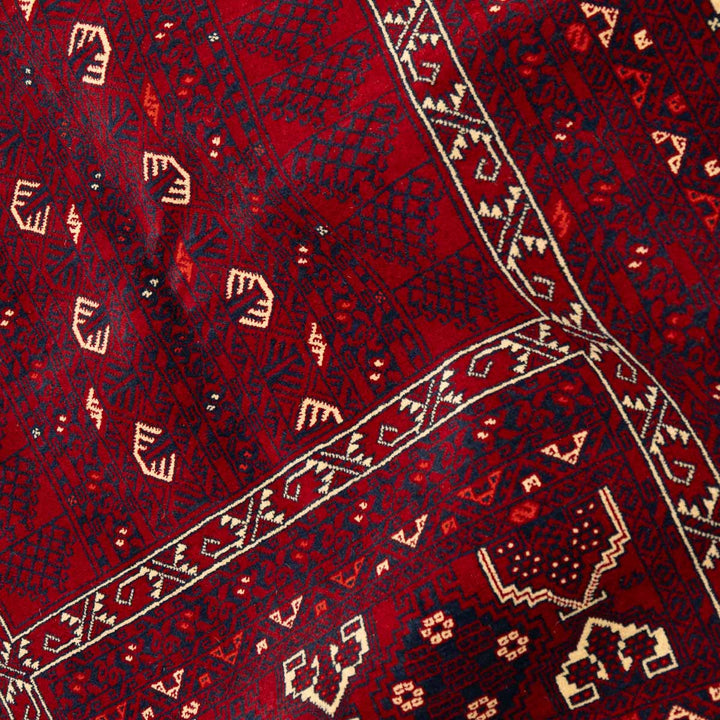 שטיח אפגנן קונדוז 00 אדום 242*166 | Afghan Kunduz Hand-Knotted