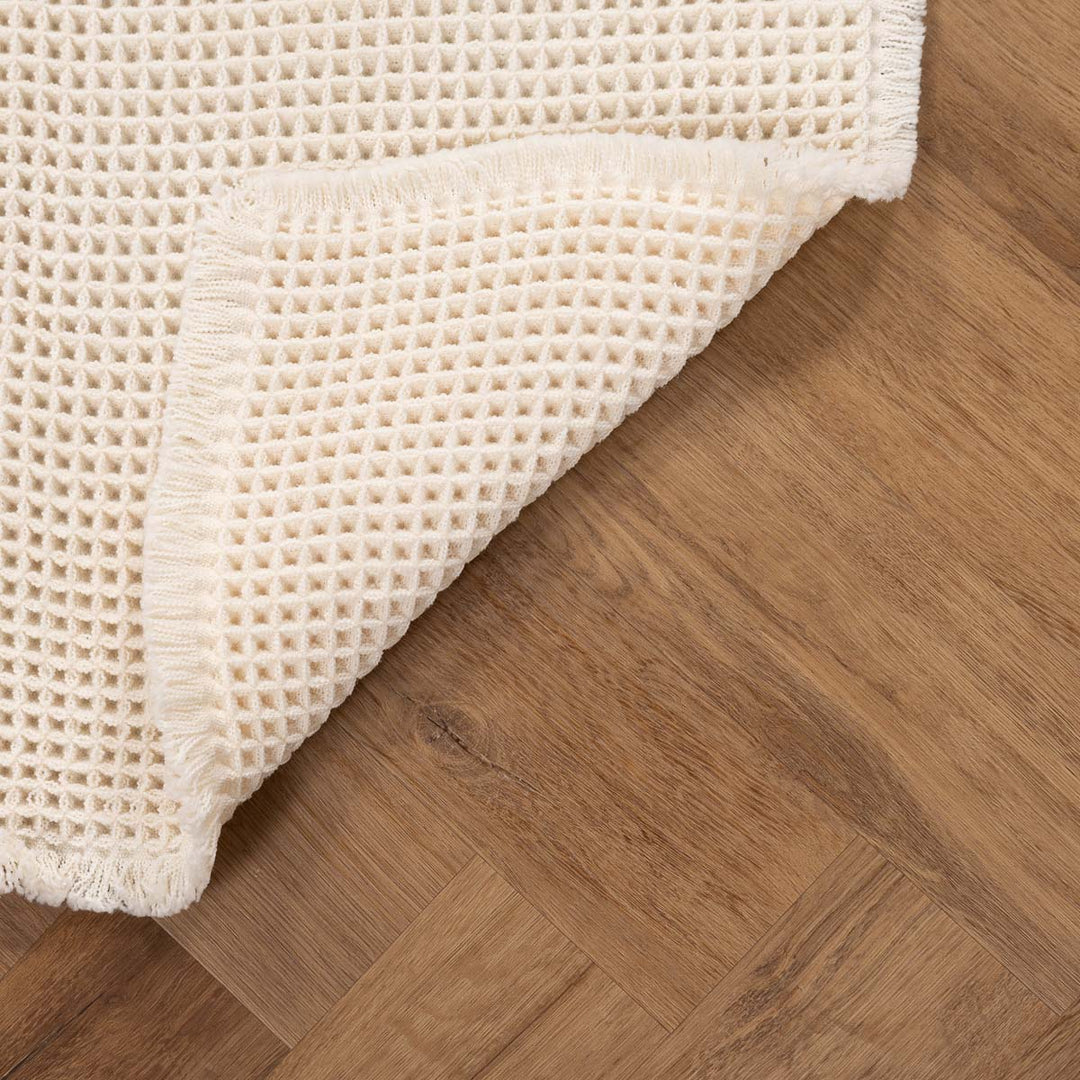 שטיח אמבט אוסקר משובץ 01 קרם | Oscar