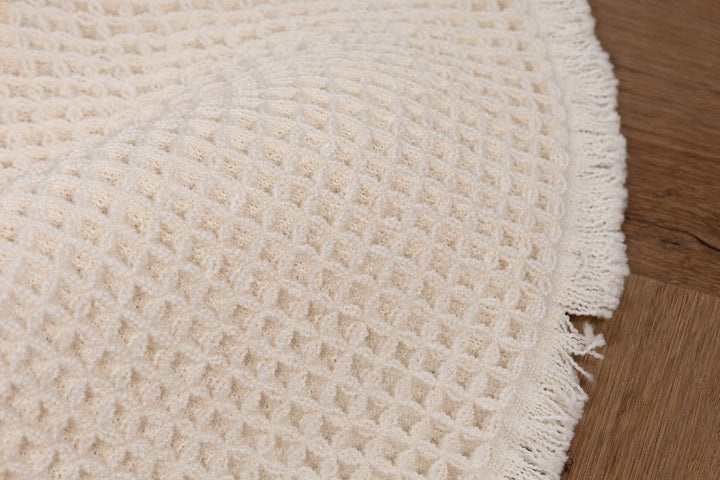 שטיח אמבט אוסקר משובץ 01 קרם | Oscar