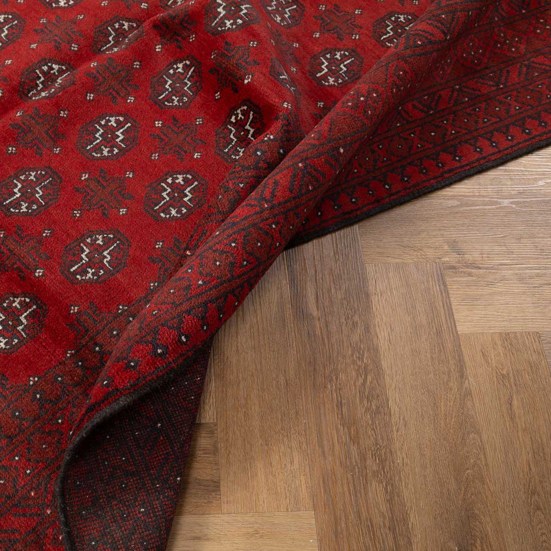 שטיח אפגני בוכרה 00 אדום 240*167 | Bokhara Rug