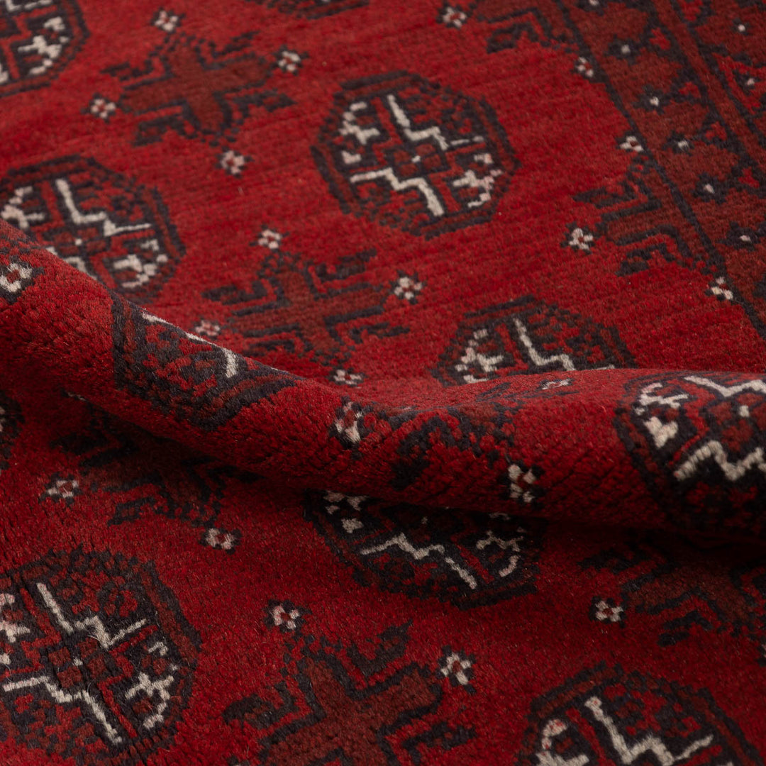 שטיח אפגני בוכרה 00 אדום 240*167 | Bokhara Rug