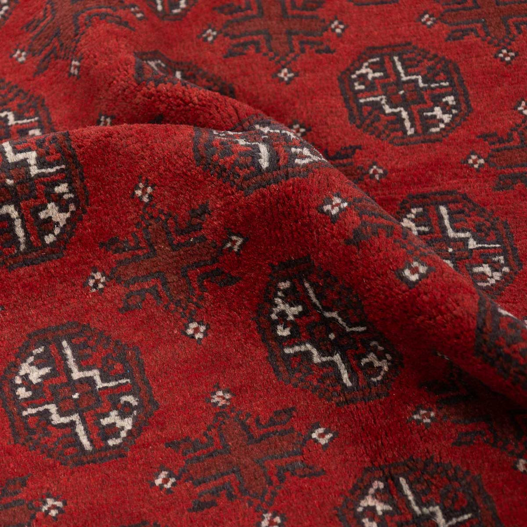 שטיח אפגני בוכרה 00 אדום 240*167 | Bokhara Rug