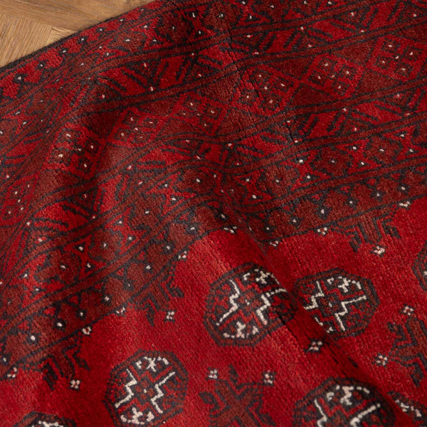 שטיח אפגני בוכרה 00 אדום 240*167 | Bokhara Rug