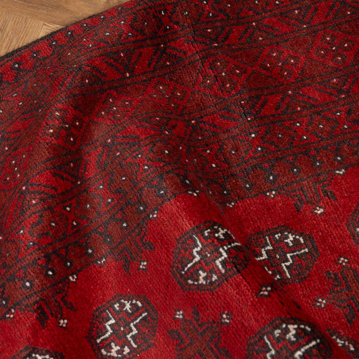 שטיח אפגני בוכרה 00 אדום 240*167 | Bokhara Rug