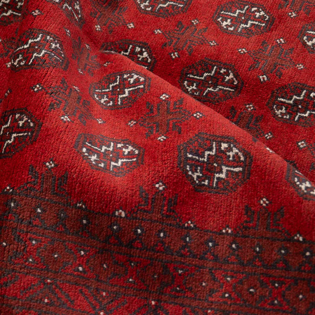 שטיח אפגני בוכרה 00 אדום 240*167 | Bokhara Rug