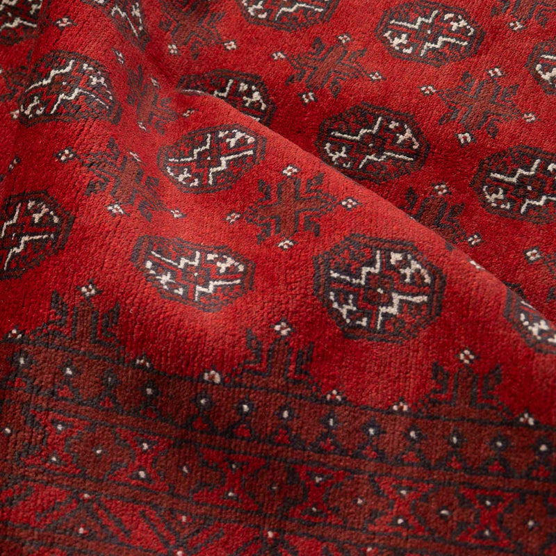 שטיח אפגני בוכרה 00 אדום 240*167 | Bokhara Rug
