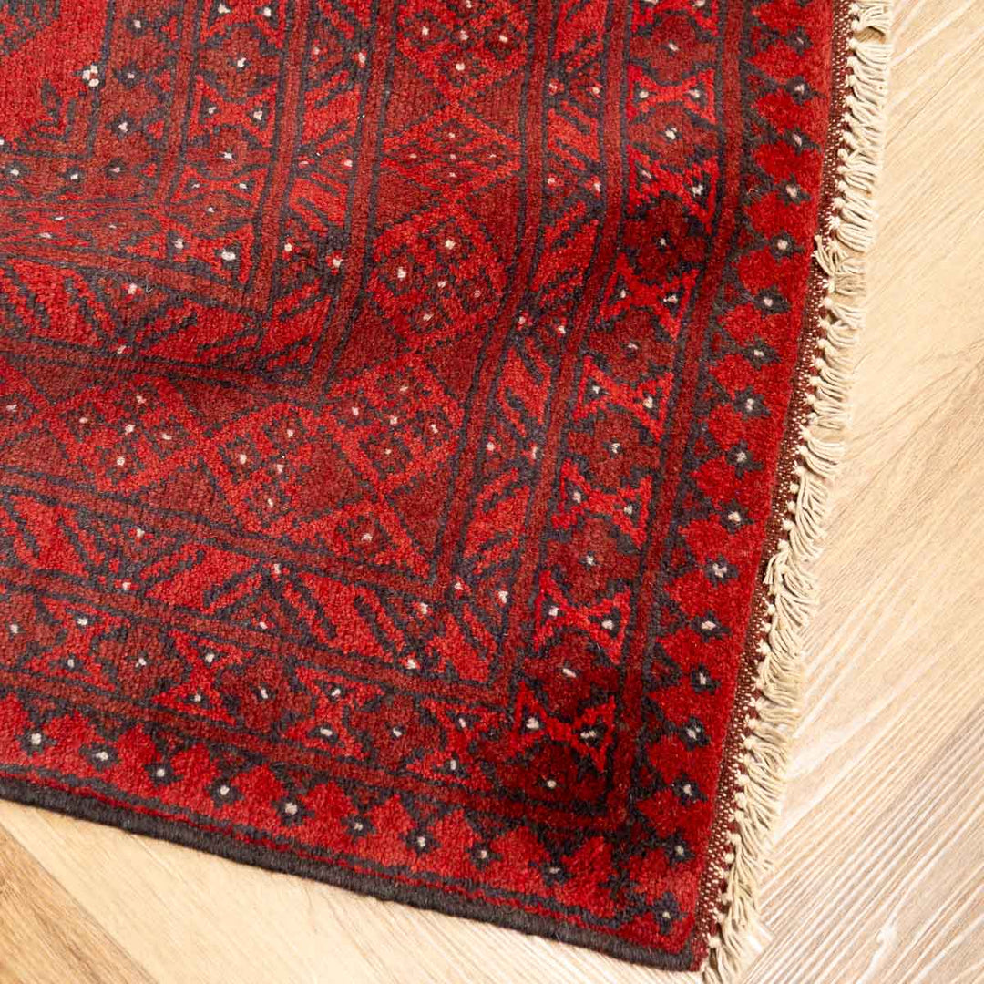 שטיח אפגני בוכרה 00 אדום 240*167 | Bokhara Rug