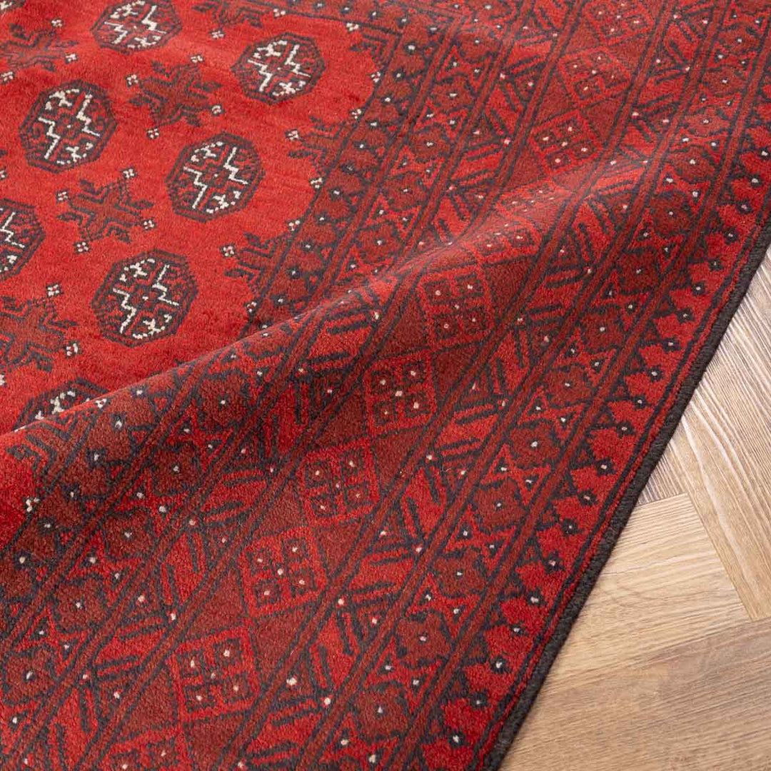 שטיח אפגני בוכרה 00 אדום 240*167 | Bokhara Rug