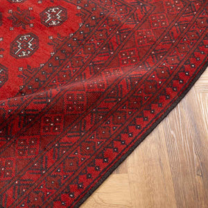 שטיח אפגני בוכרה 00 אדום 240*167 | Bokhara Rug