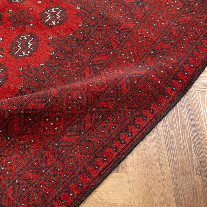 שטיח אפגני בוכרה 00 אדום 240*167 | Bokhara Rug