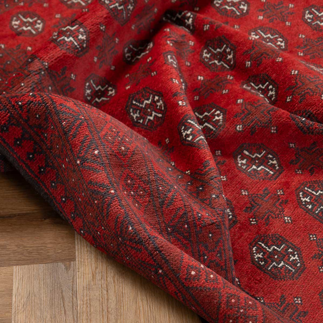 שטיח אפגני בוכרה 00 אדום 240*167 | Bokhara Rug