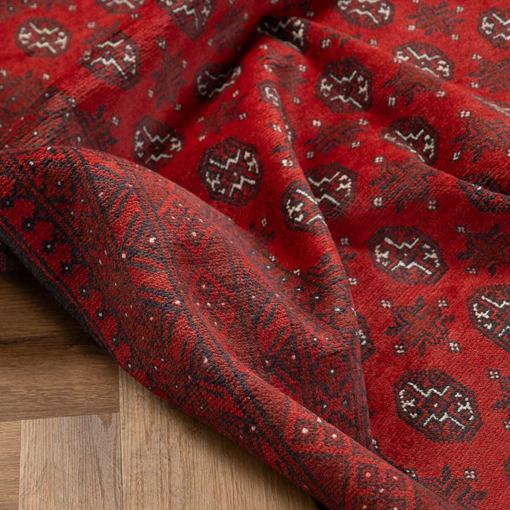 שטיח אפגני בוכרה 00 אדום 240*167 | Bokhara Rug