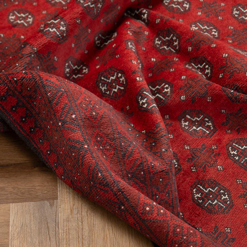 שטיח אפגני בוכרה 00 אדום 240*167 | Bokhara Rug