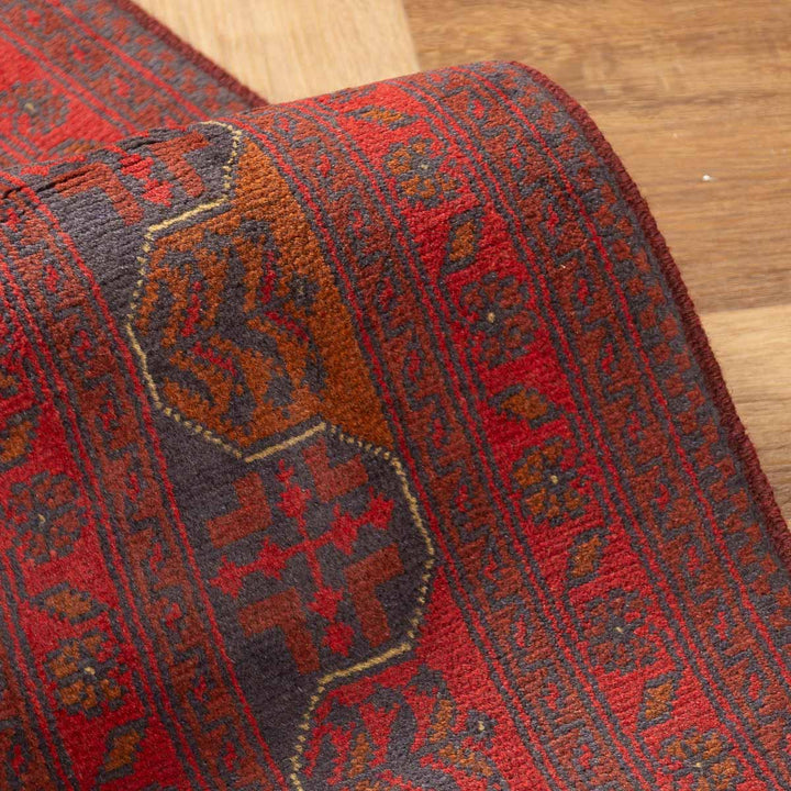 שטיח אפגני חלממדי קונדוז 00 אדום 235*172