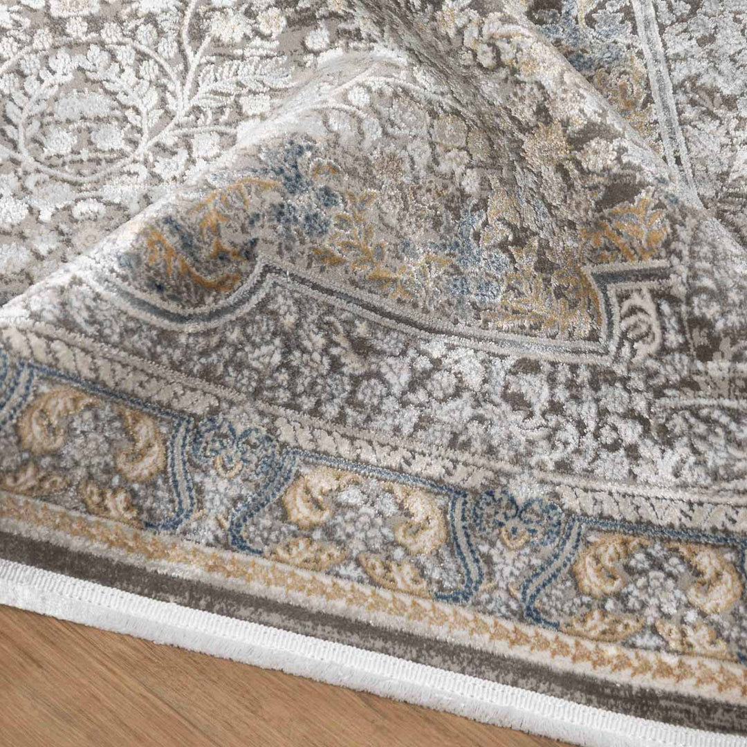 שטיח אדינה 01 אפור/כחול | Edina