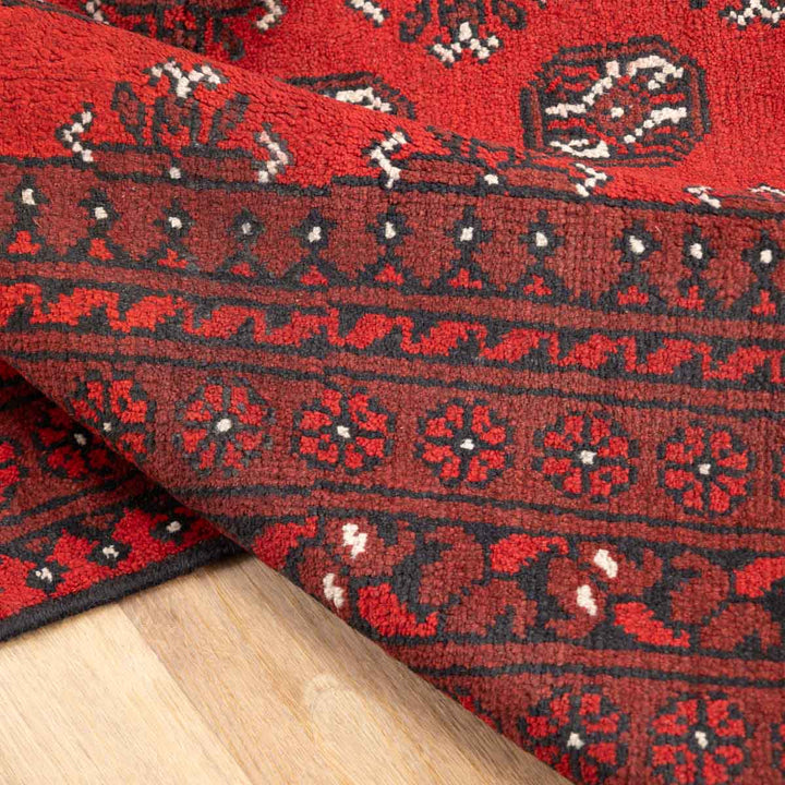 שטיח אפגני בוכרה 00 אדום 240*162 | Bokhara Rug