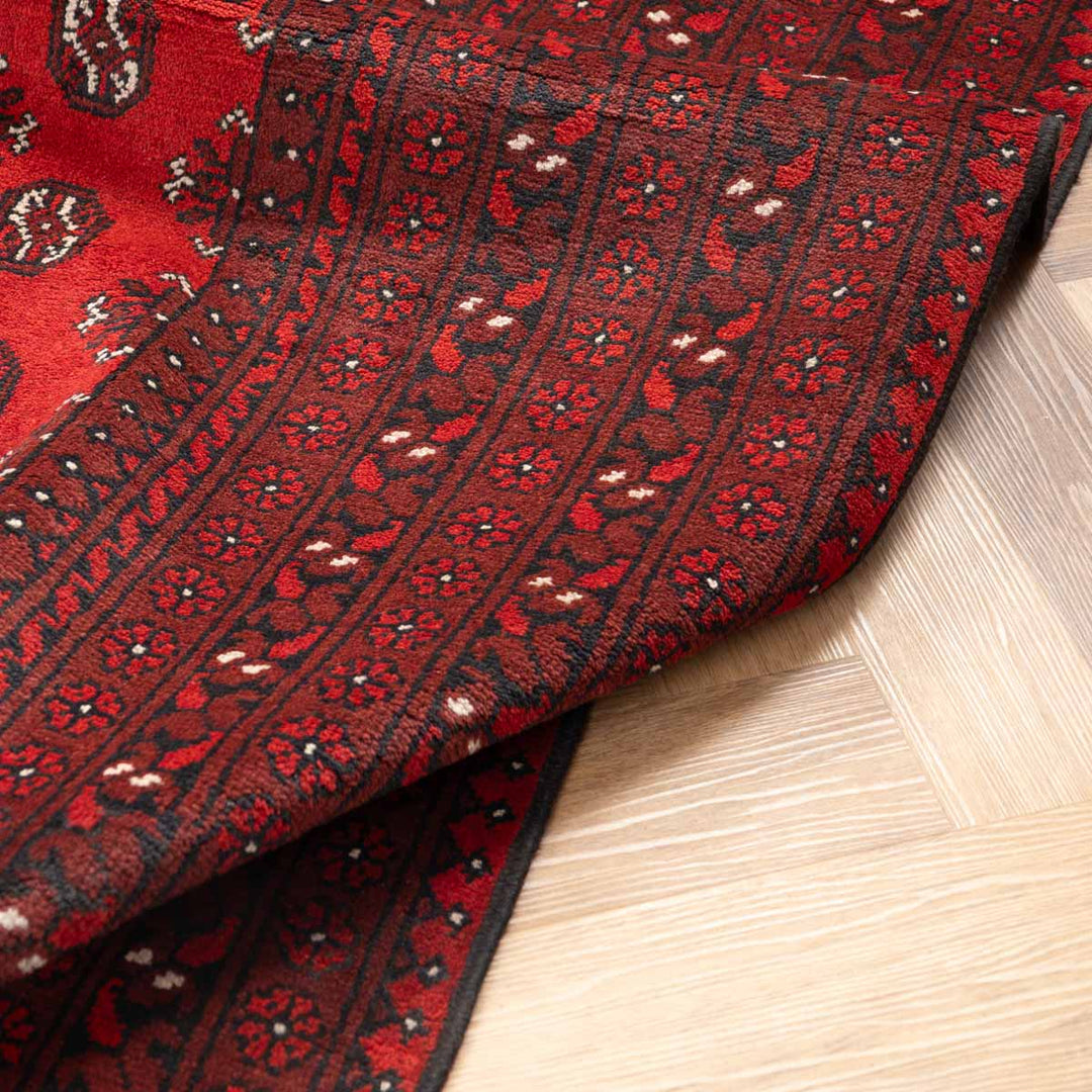 שטיח אפגני בוכרה 00 אדום 240*162 | Bokhara Rug