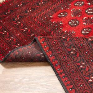 שטיח אפגני בוכרה 00 אדום 240*162 | Bokhara Rug