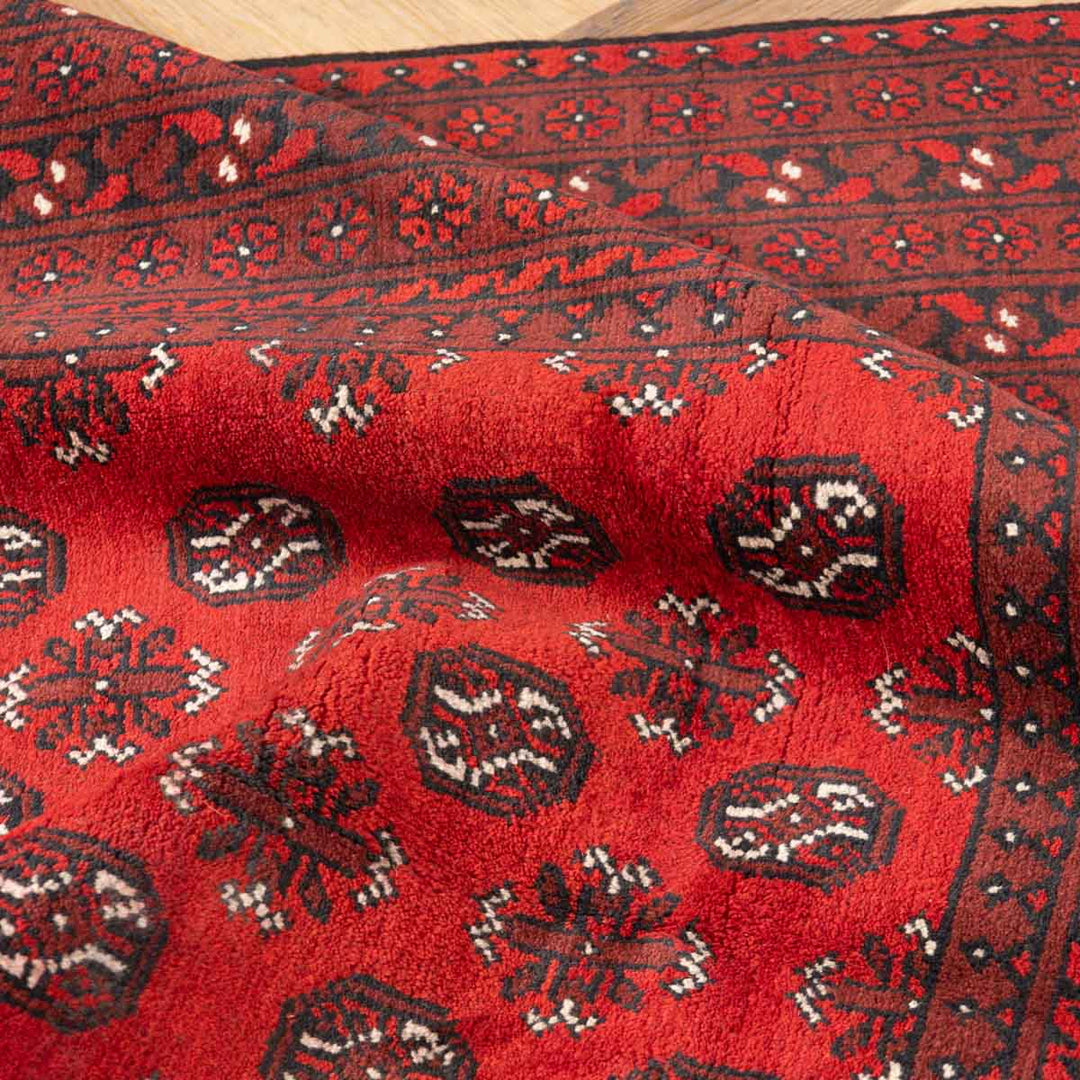 שטיח אפגני בוכרה 00 אדום 240*162 | Bokhara Rug