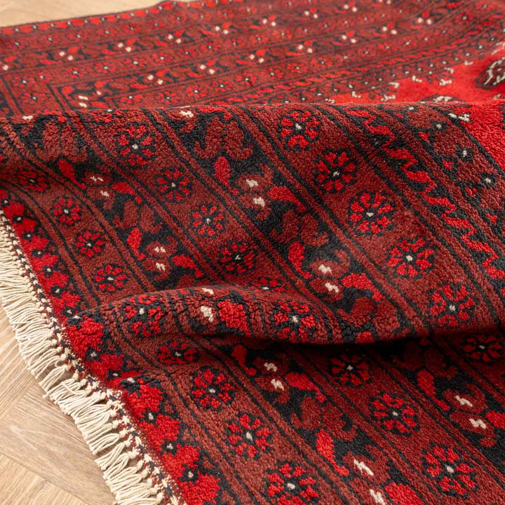 שטיח אפגני בוכרה 00 אדום 240*162 | Bokhara Rug
