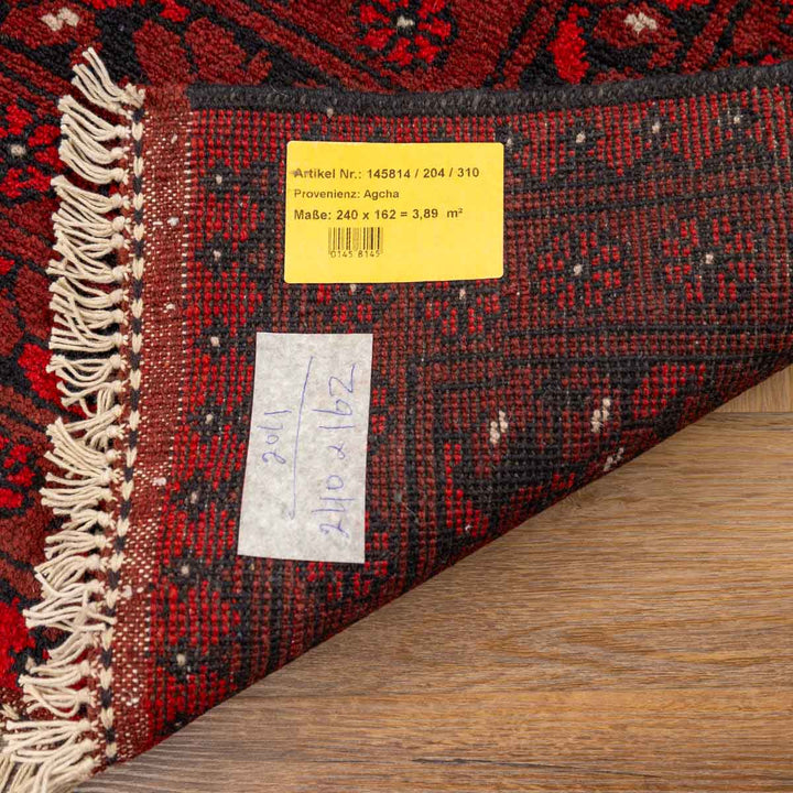 שטיח אפגני בוכרה 00 אדום 240*162 | Bokhara Rug