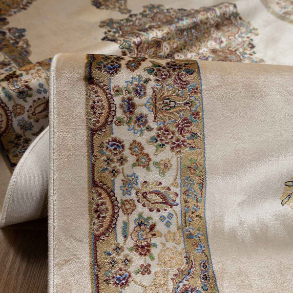 שטיח קום משי 34 בז' ראנר  | QOM