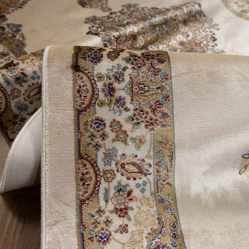 שטיח קום משי 34 בז' ראנר  | QOM