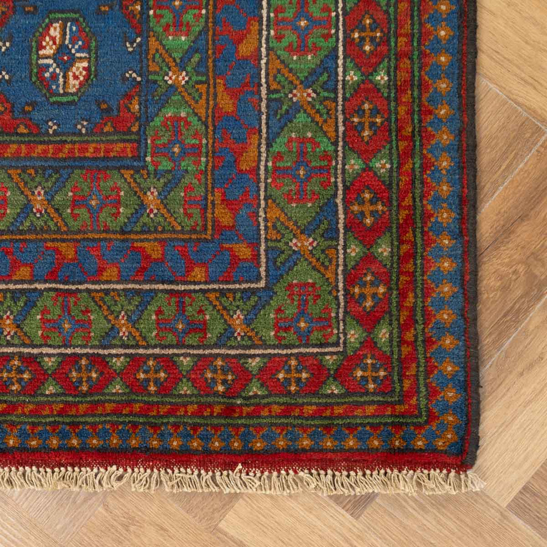 שטיח אפגני בוכרה 00 כחול 245*152 | Bokhara Rug