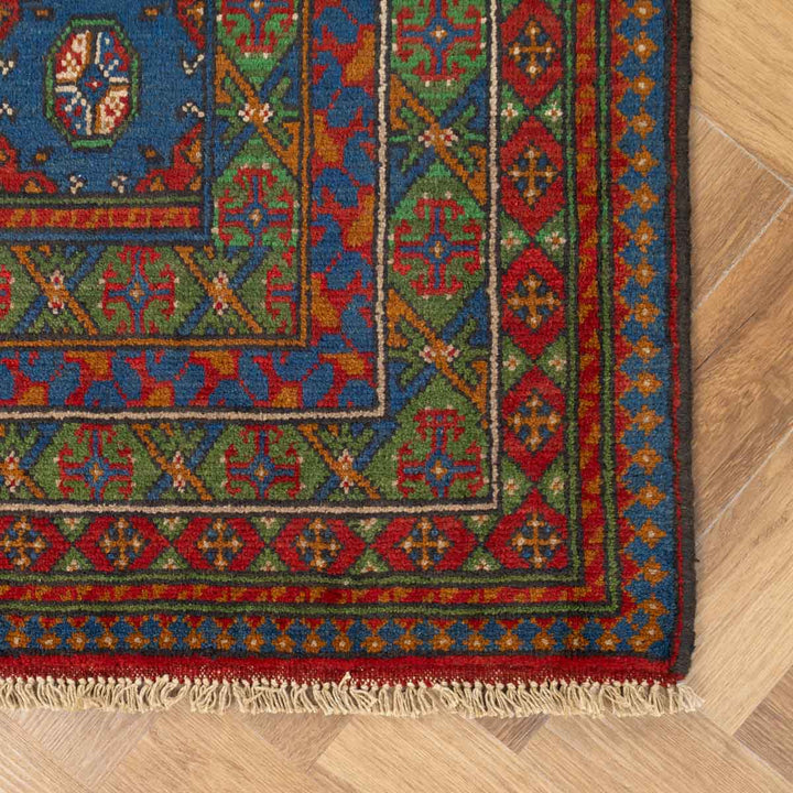 שטיח אפגני בוכרה 00 כחול 245*152 | Bokhara Rug