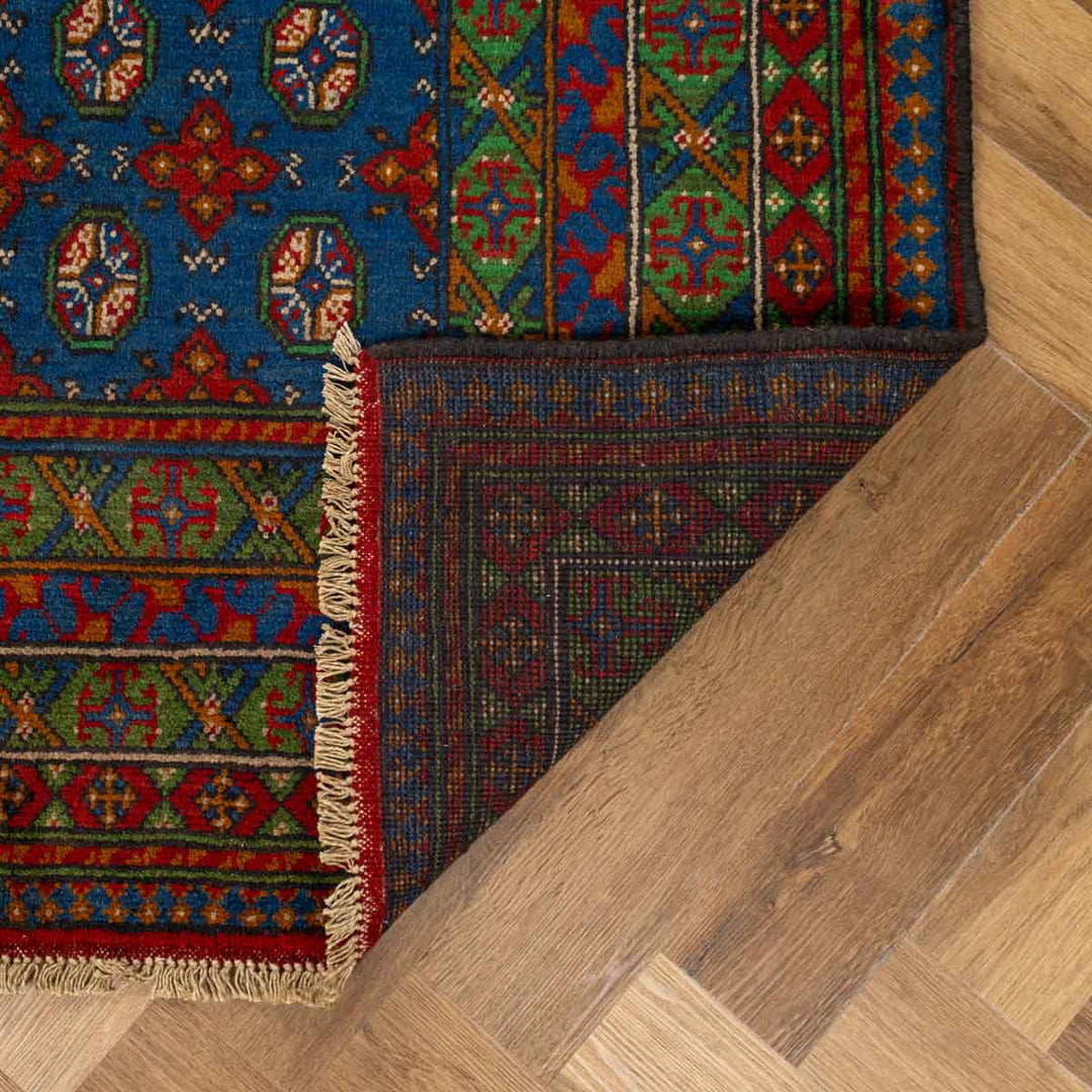 שטיח אפגני בוכרה 00 כחול 245*152 | Bokhara Rug