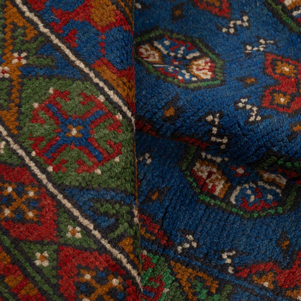 שטיח אפגני בוכרה 00 כחול 245*152 | Bokhara Rug