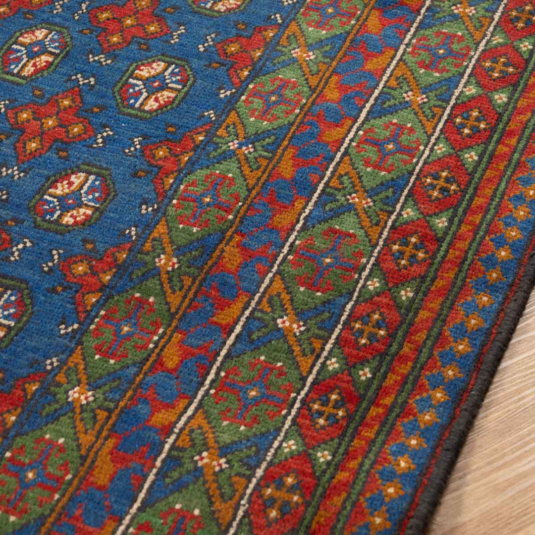 שטיח אפגני בוכרה 00 כחול 245*152 | Bokhara Rug