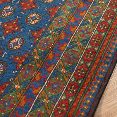 שטיח אפגני בוכרה 00 כחול 245*152 | Bokhara Rug
