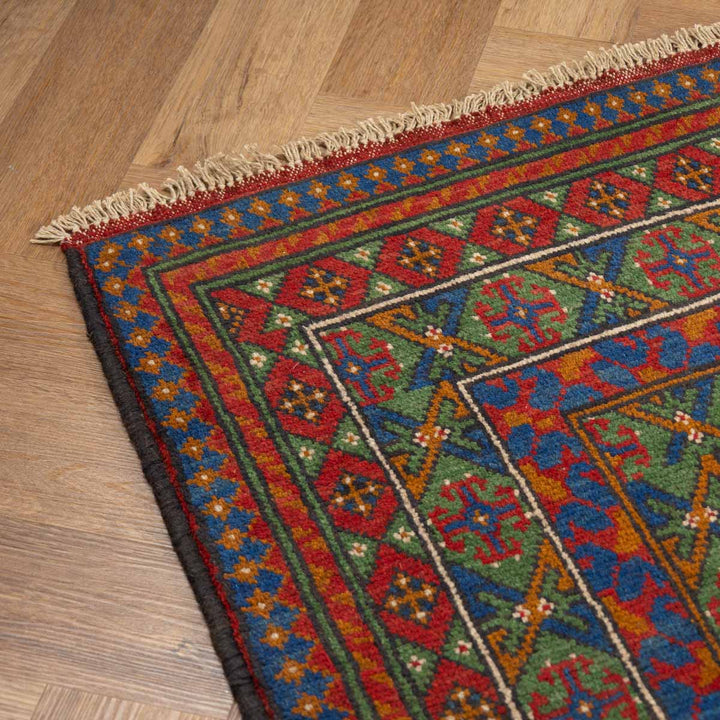 שטיח אפגני בוכרה 00 כחול 245*152 | Bokhara Rug