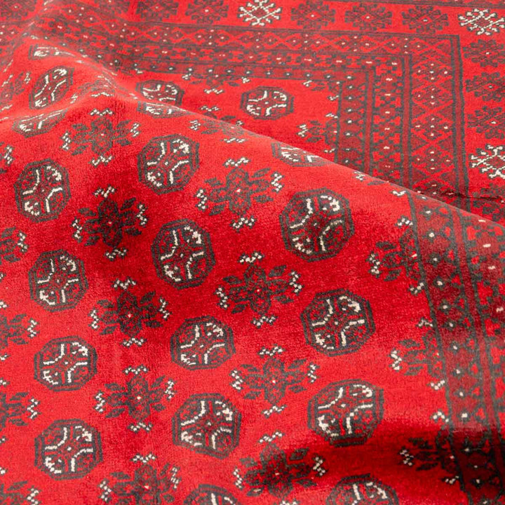 שטיח אפגני בוכרה 00 אדום 244*163 | Bokhara Rug