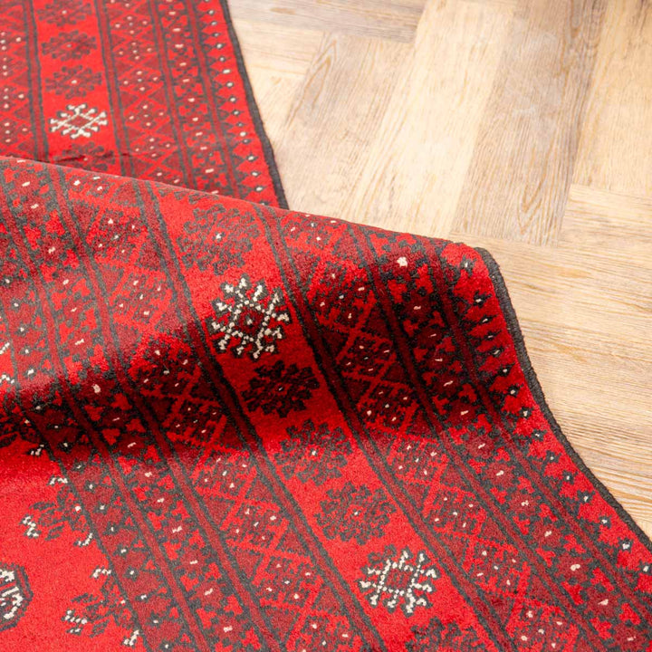 שטיח אפגני בוכרה 00 אדום 244*163 | Bokhara Rug