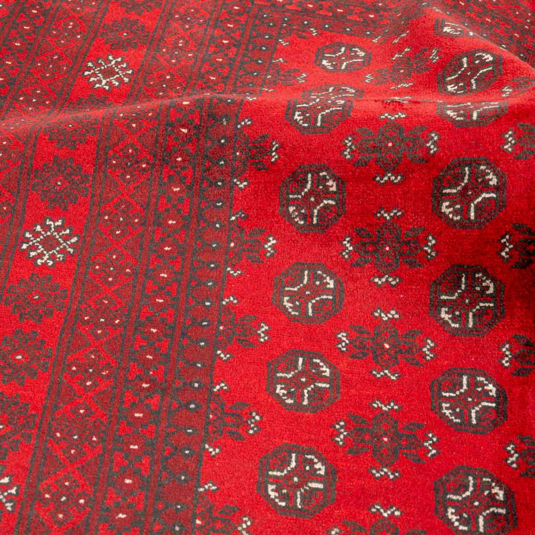 שטיח אפגני בוכרה 00 אדום 244*163 | Bokhara Rug
