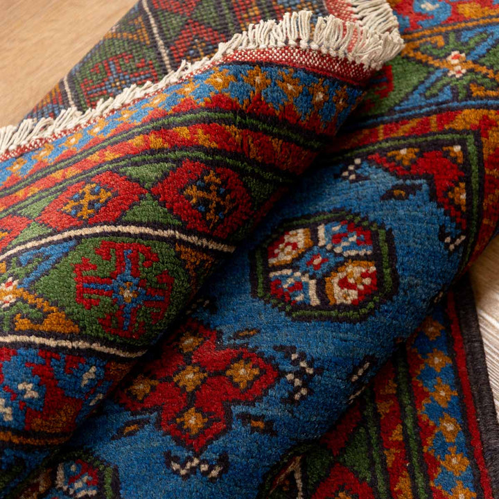 שטיח אפגני בוכרה 00 כחול 238*172 | Bokhara Rug