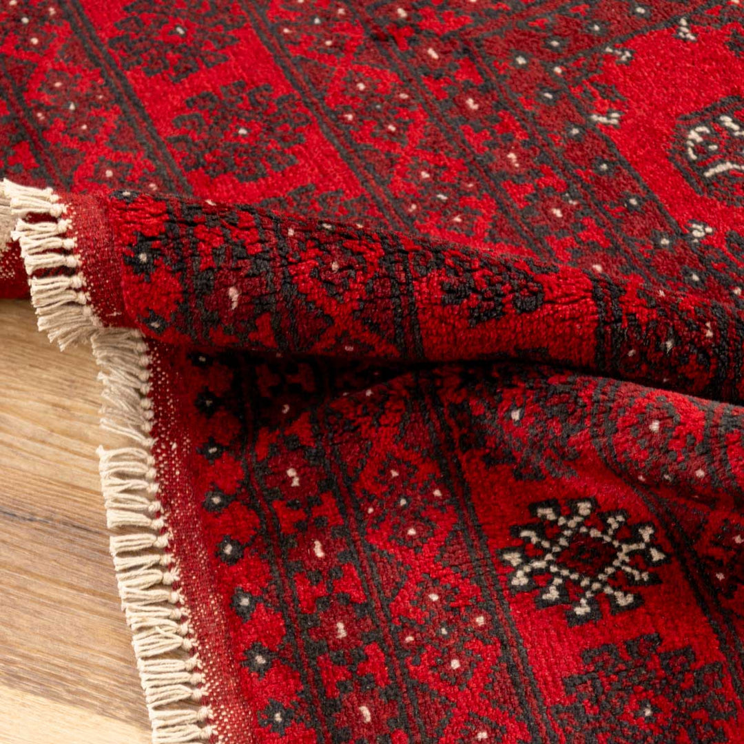 שטיח אפגני בוכרה 00 אדום 244*163 | Bokhara Rug