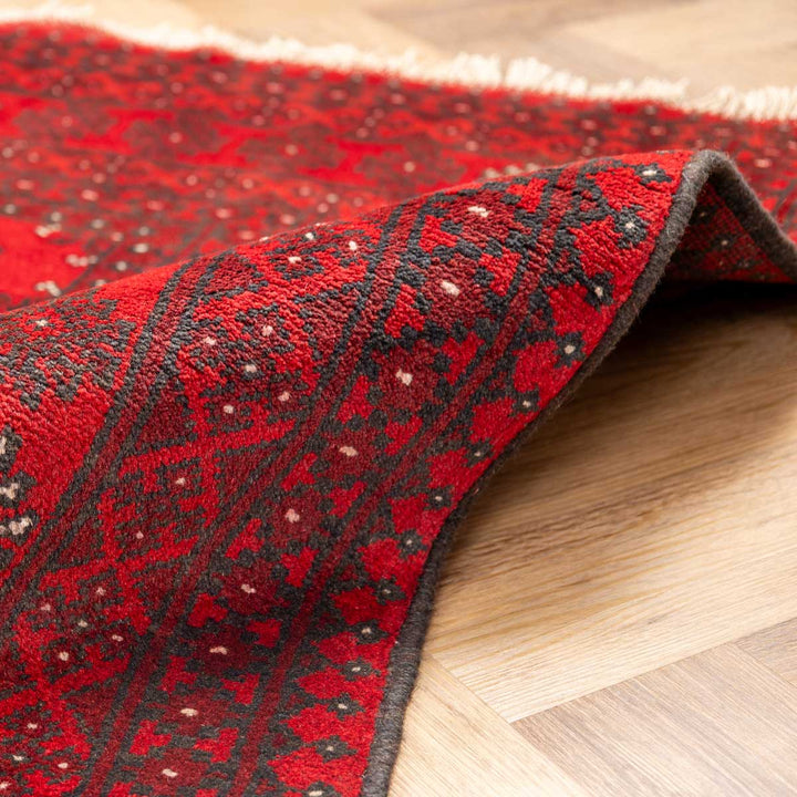שטיח אפגני בוכרה 00 אדום 244*163 | Bokhara Rug